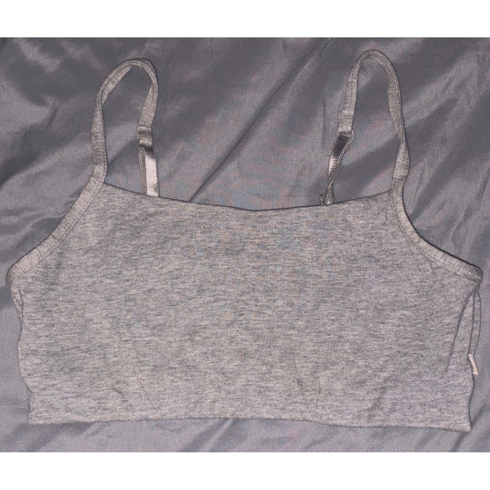 Bally Total Fitness Women's Super Soft Gray Low Impact Sports Bra,‎ Medium